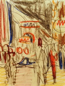ストリートシーン 作： Ernst Ludwig Kirchner